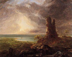 Cole Thomas Romantic Landscape with Ruined Tower 1832-36.jpg