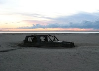 Morecambe Bay, abandoned car.jpg